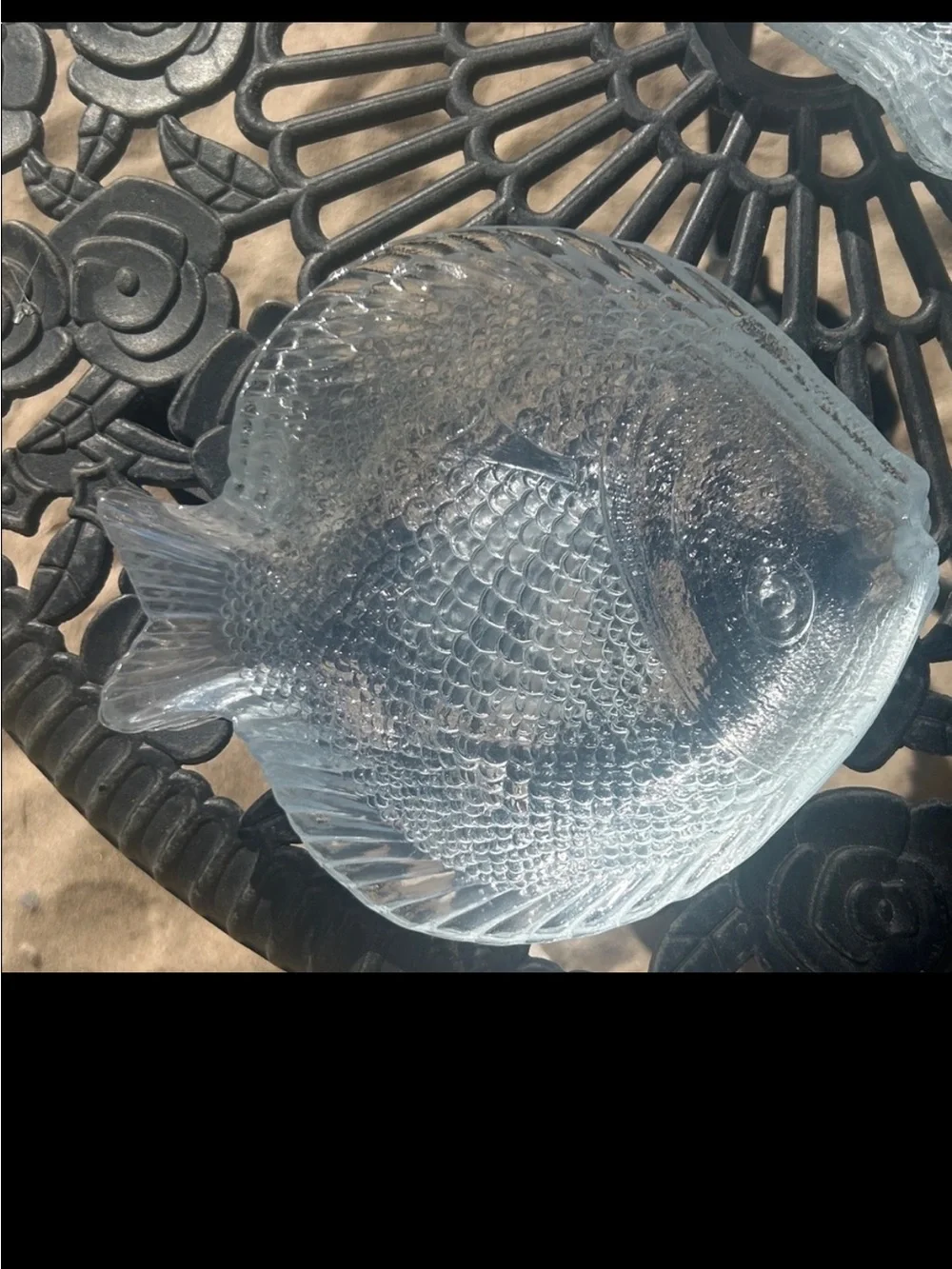Clear Glass Fish-Shaped Aquarium Decor Appetizer/Salad Plates - Clear set of 6